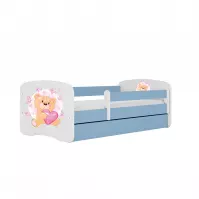 Łóżko Dziecięce Babydreams+Sz+M Niebieski 80x180 Miś Motyl