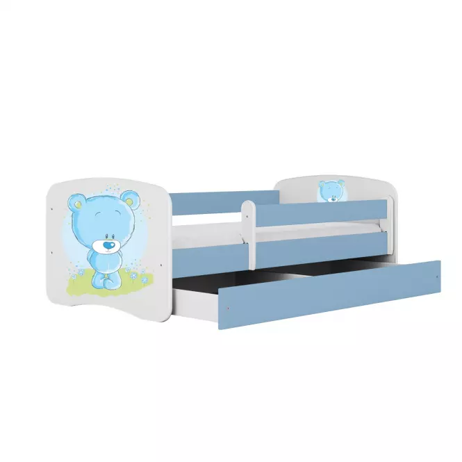Łóżko Dziecięce Babydreams+Sz+M Niebieski 80x180 Miś Niebieski