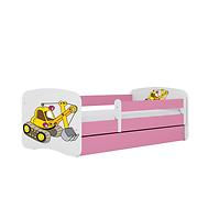 Łóżko Dziecięce Babydreams+Sz+M Różowe 80x180 Koparka
