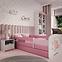 Łóżko Dziecięce Babydreams+Sz+M Różowe 80x180 Miś Motyl,4