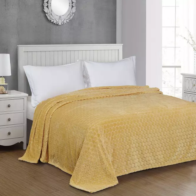 Koc FW01 160x210 cm żółty