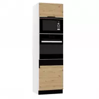 Szafka kuchenna Elena D60PK MV/2133 P/L artisan/czarny groszek