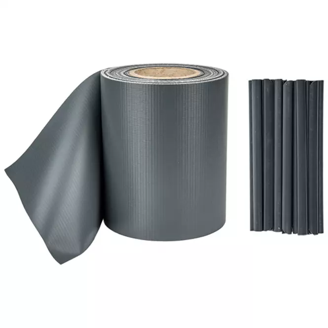 Taśma ogrodzeniowa 19 cm x 35 m szara,2