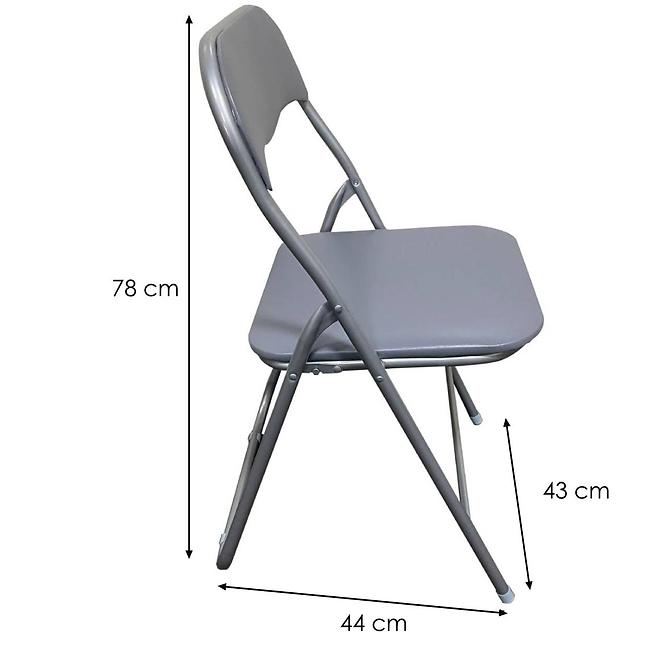 Krzesło składane Dr-9-758 Luis 8268 Szare