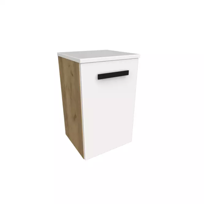 Półsłupek Songa 30cm 1D dąb/biały