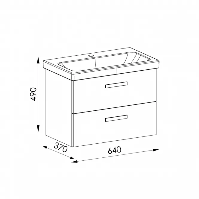 Zestaw Songa 65 cm 2S dąb/biały