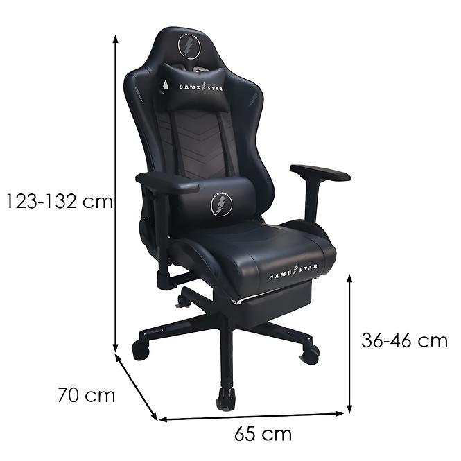 Fotel gamingowy DS90200 czarny