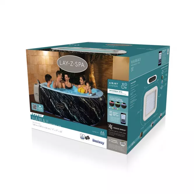 Jacuzzi ogrodowe 1.80x1.80x0.66m  Hawaii Smart Luxe AirJet™ 60261