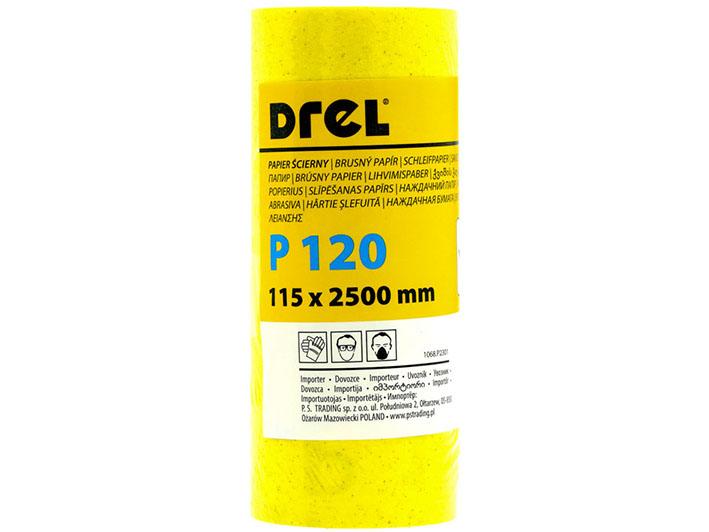 Drel Papier Ścierny w Rolce 2.5M.115MM. P150 CON-MRY-1115