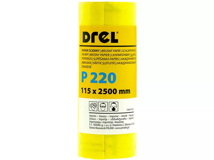 Drel Papier Ścierny w Rolce 2.5M.115MM. P220 CON-MRY-1122