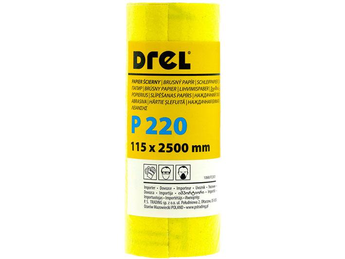 Drel Papier Ścierny w Rolce 2.5M.115MM. P220 CON-MRY-1122