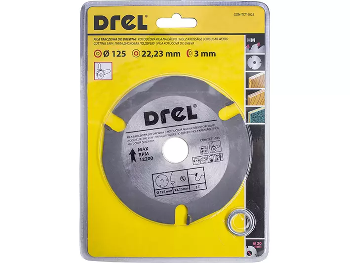 Drel Piła Tarczowa do Drewna 125 MM X 3 T