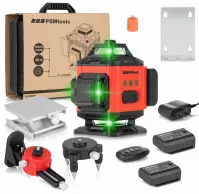PSM tools Laser Płaszczyznowy Zielony 30m 4X360, zestaw