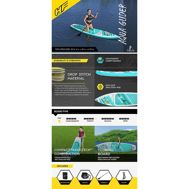 Dmuchana deska SUP - paddleboard AQUA GLIDER SET HYDRO-FORCE 65347