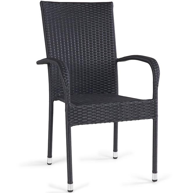 Krzesło ogrodowe technorattan PARISO kolor czarny