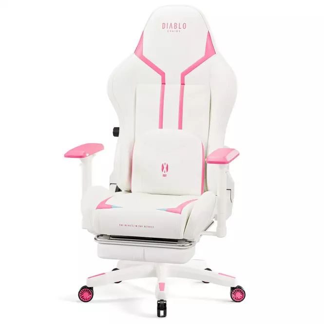 Fotel Gamingowy Normal Diablo X-Ray 2.0 Biały/Róż