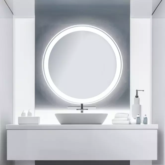 Lustro łazienkowe okrągłe z oświetleniem LED FI60cm