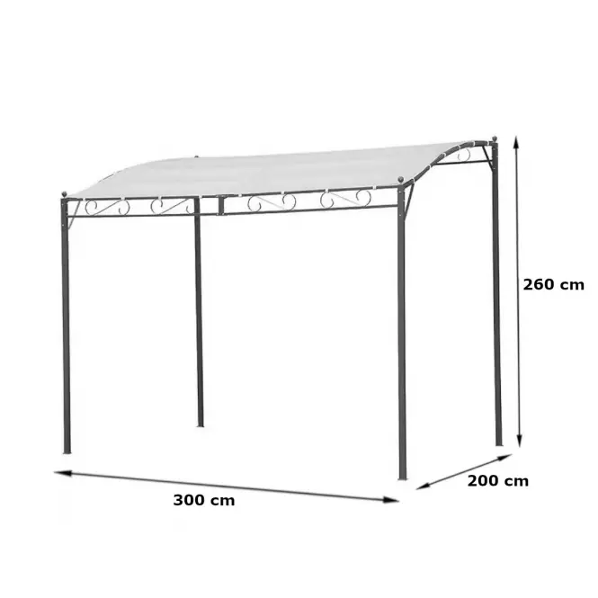 Pawilon ogrodowy 2x3 m brązowy,2