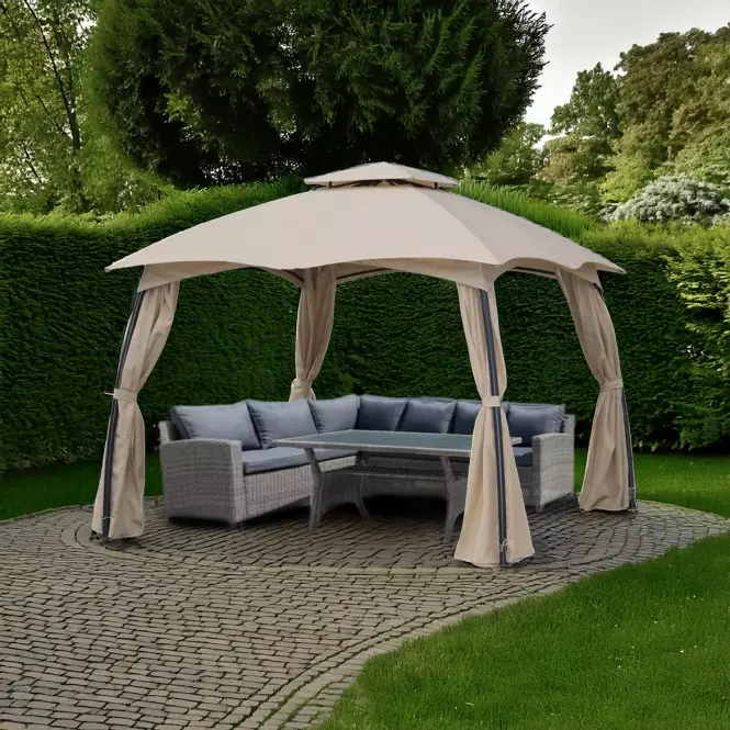 Pawilon ogrodowy 3x3 m beżowy