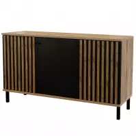 Komoda London D3 dąb wotan/czarny