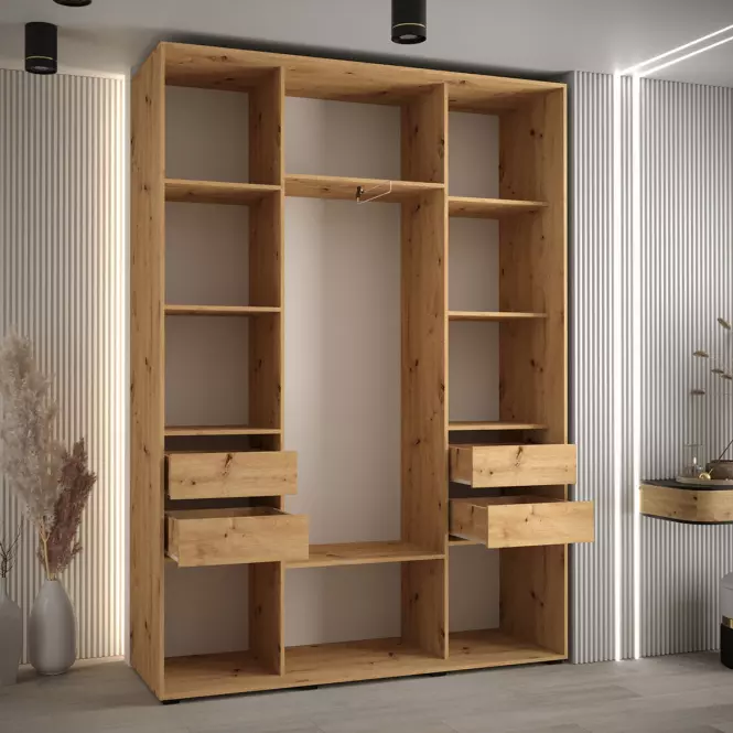 Szafa 45 Canaris 1 160 biały/artisan/czarny,3