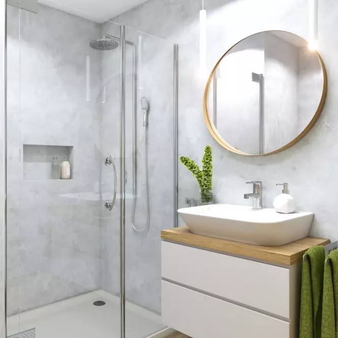 Panel ścienny dekoracyjny PCV MOTIVO Concrete Gris