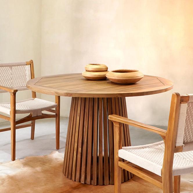 Stół Maria z drewna teakowego 120 cm