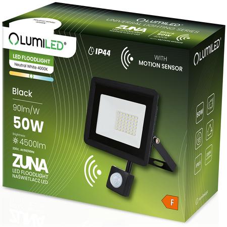 Lumiled naświetlacz LED ZUNA 50W czujnik 4000K