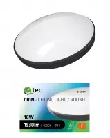 Plafon QTEC 18W 4000K czarny