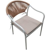 Krzesło ogrodowe Bistro białe/beżowe