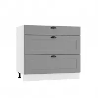 Szafka kuchenna Adele D90PC S/3 szary mat/biały