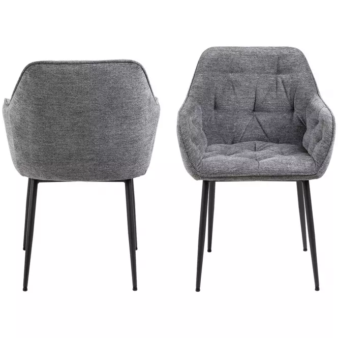 Krzesło do jadalni anthracite 2 szt
