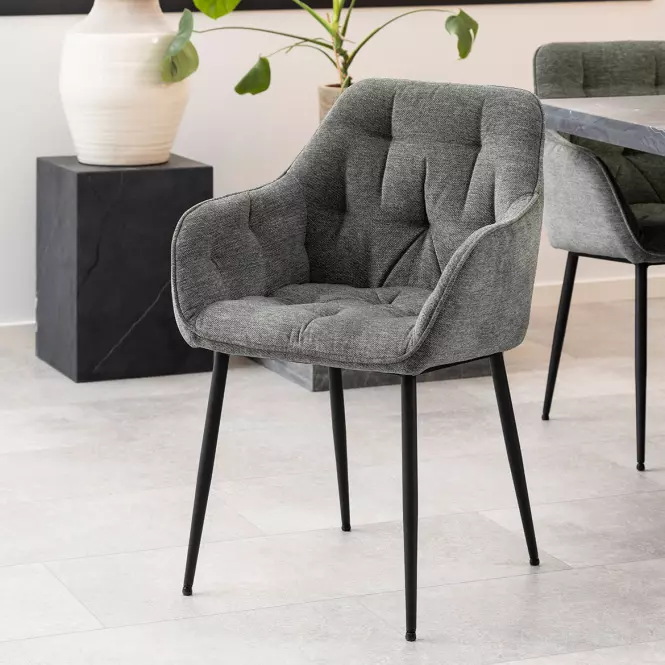 Krzesło do jadalni anthracite 2 szt