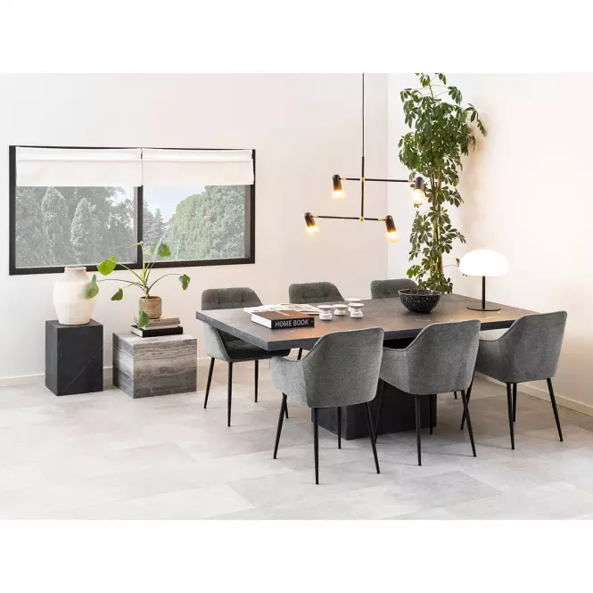 Krzesło do jadalni anthracite 2 szt