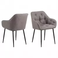 Krzesło do jadalni grey-brown 2 szt