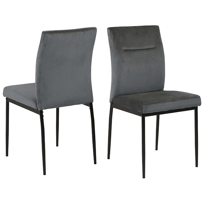 Krzesło do jadalni dark grey 2 szt