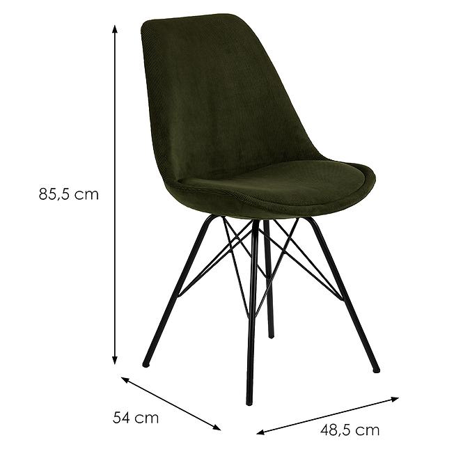 Krzesło do jadalni olive green 2 szt
