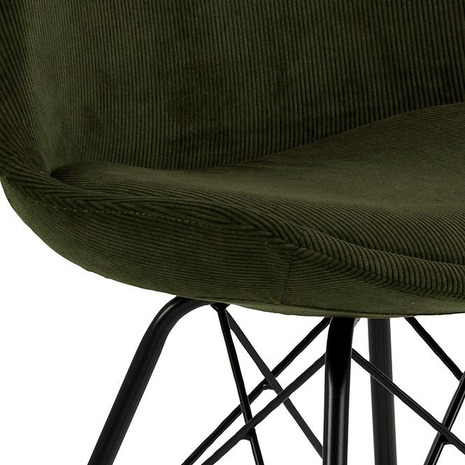 Krzesło do jadalni olive green 2 szt