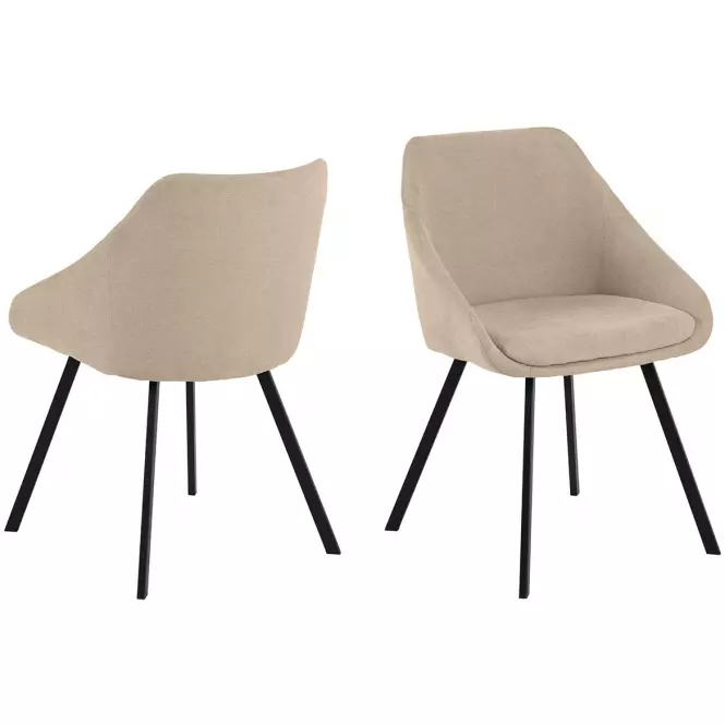 Krzesło do jadalni beige 2 szt,3