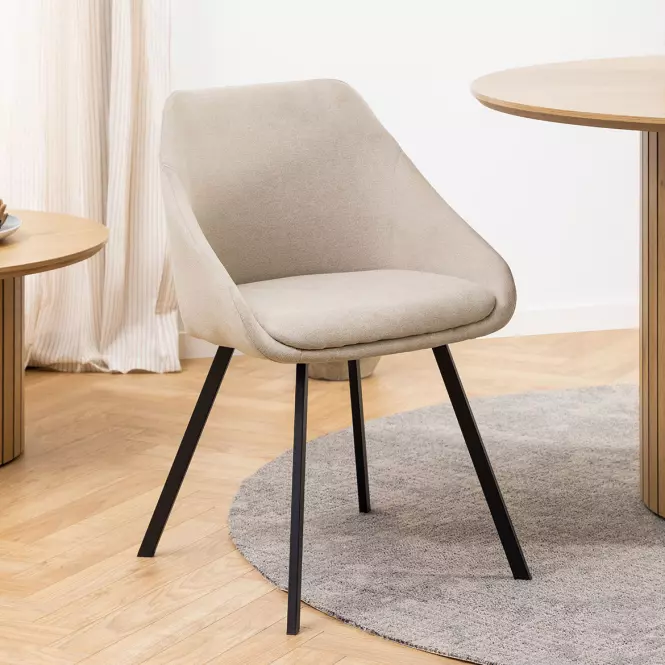 Krzesło do jadalni beige 2 szt,11