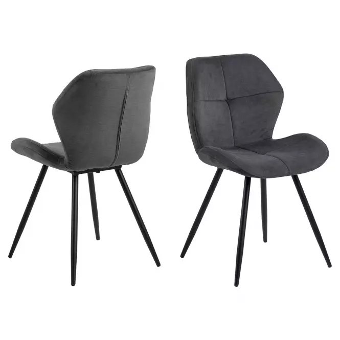 Krzesło do jadalni anthracite 2 szt,3