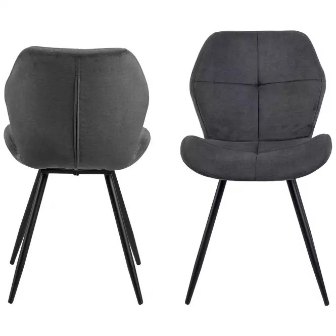 Krzesło do jadalni anthracite 2 szt,4
