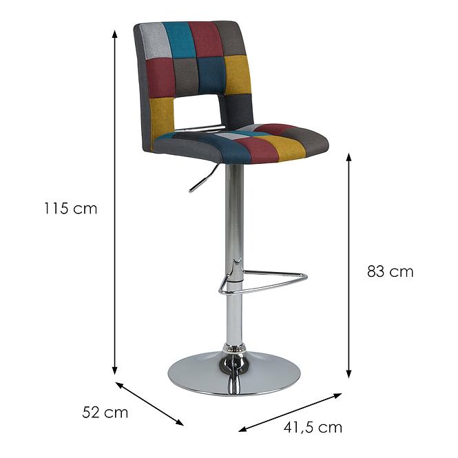 Krzesło barowe patchwork 2 szt