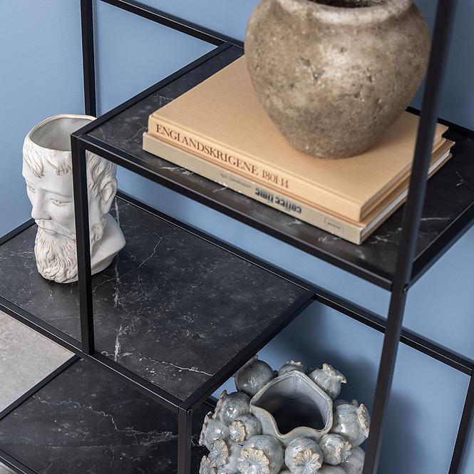 Półka na książki black marble