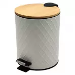 Kosz na śmieci z pokrywą bambusową 5 l FTC001D-5L