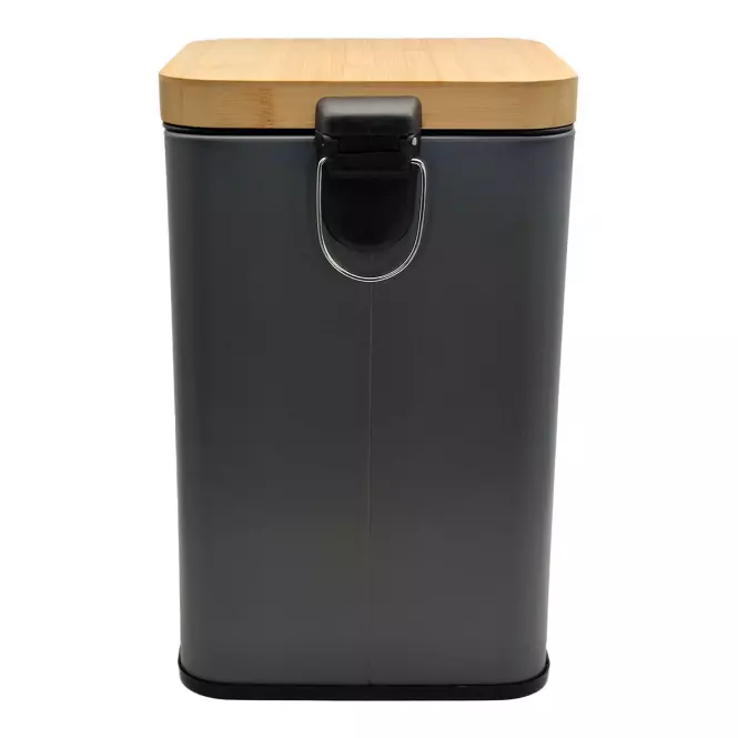Kosz kwadratowy z pedałem i pokrywą bambus 20 l FTC003C