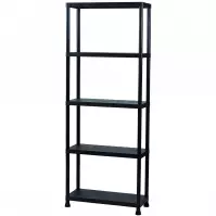 Regał plastikowy T80 80x30x181 cm czarny