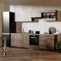 Kuchnia Amanda 2 260 ZB 28mm dąb hamonix/priene arden/kor. wenge