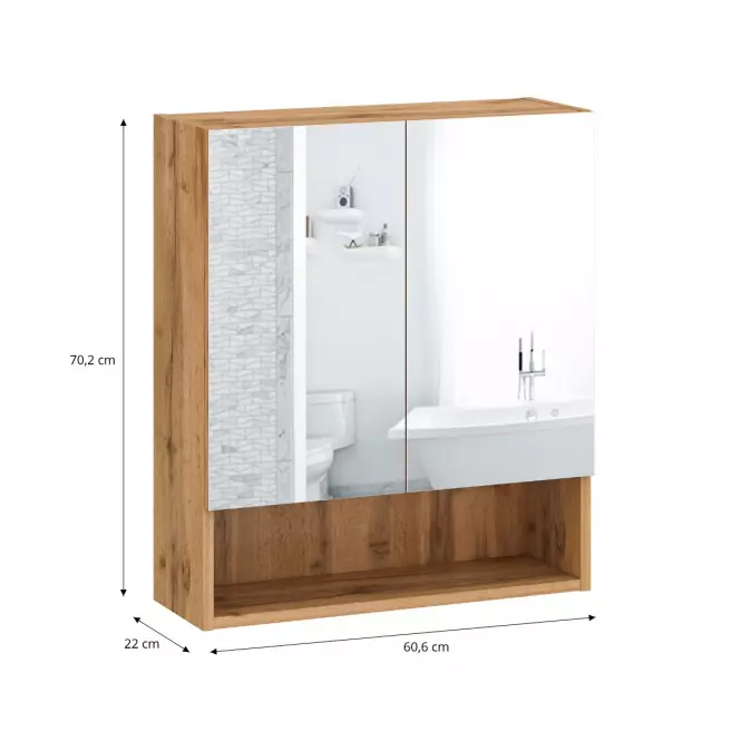 Szafka lustrzana Bruno 60 dąb