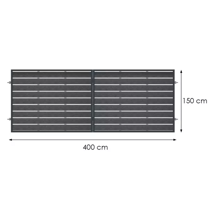 Brama Afrodyta 4x1,50 ZN RAL 7016 + kompozyt